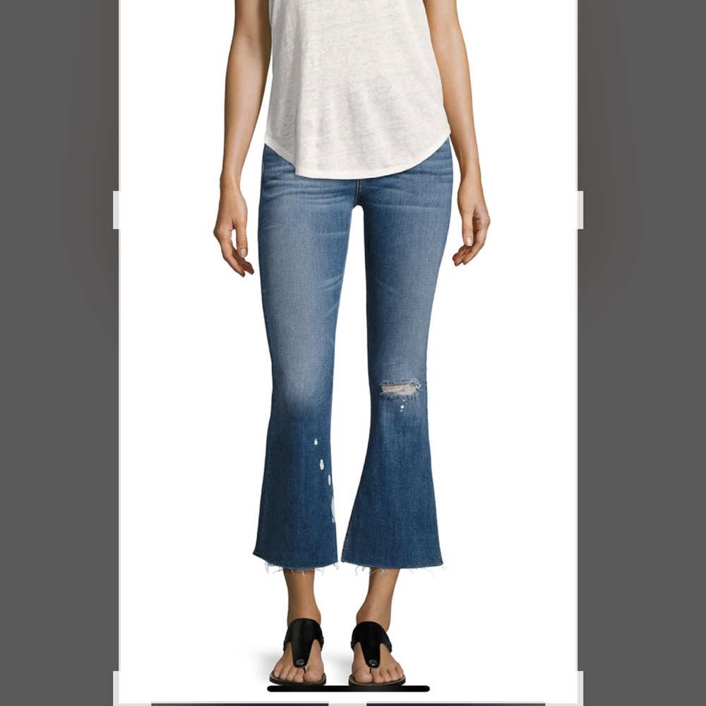 Rag & Bone High-Waist Cropped Flare-Leg Jeans